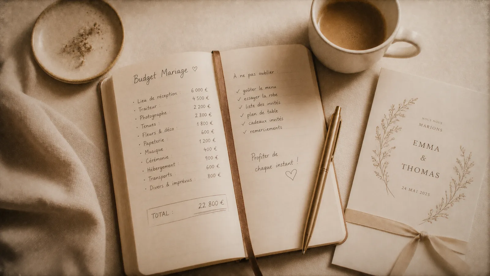 Préparation du budget d’un mariage