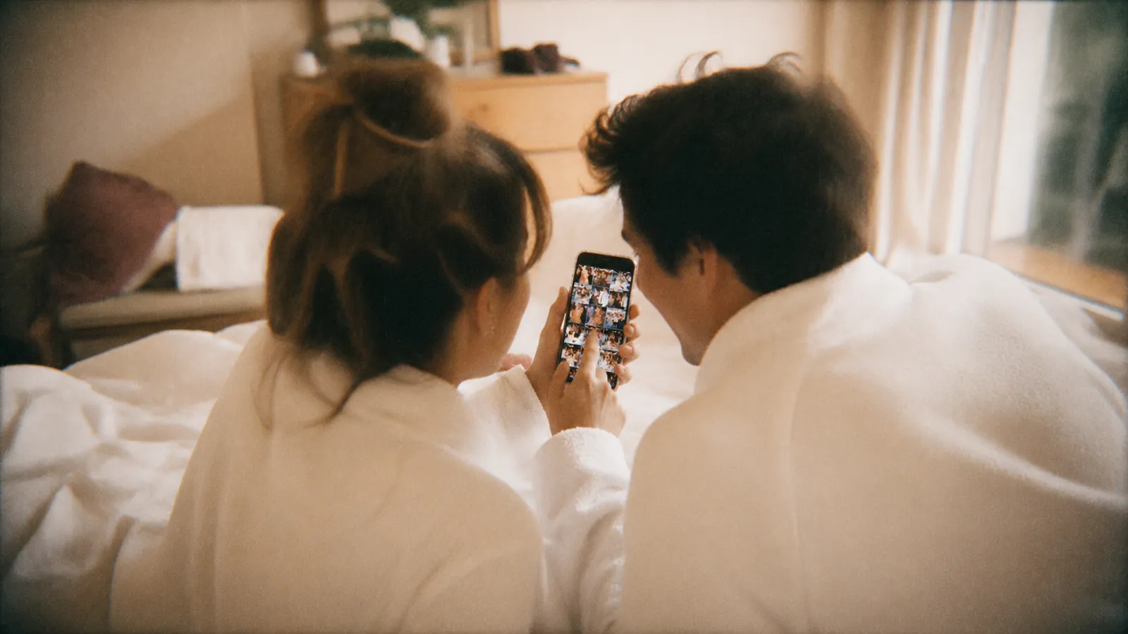 Découverte des photos le lendemain du mariage