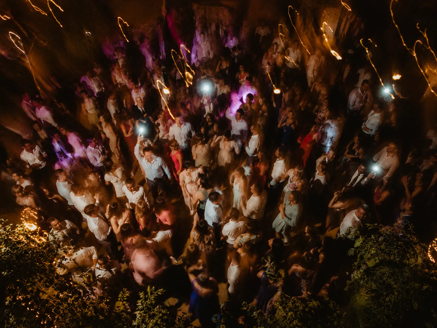 Statistiques de photos sur une soirée de mariage