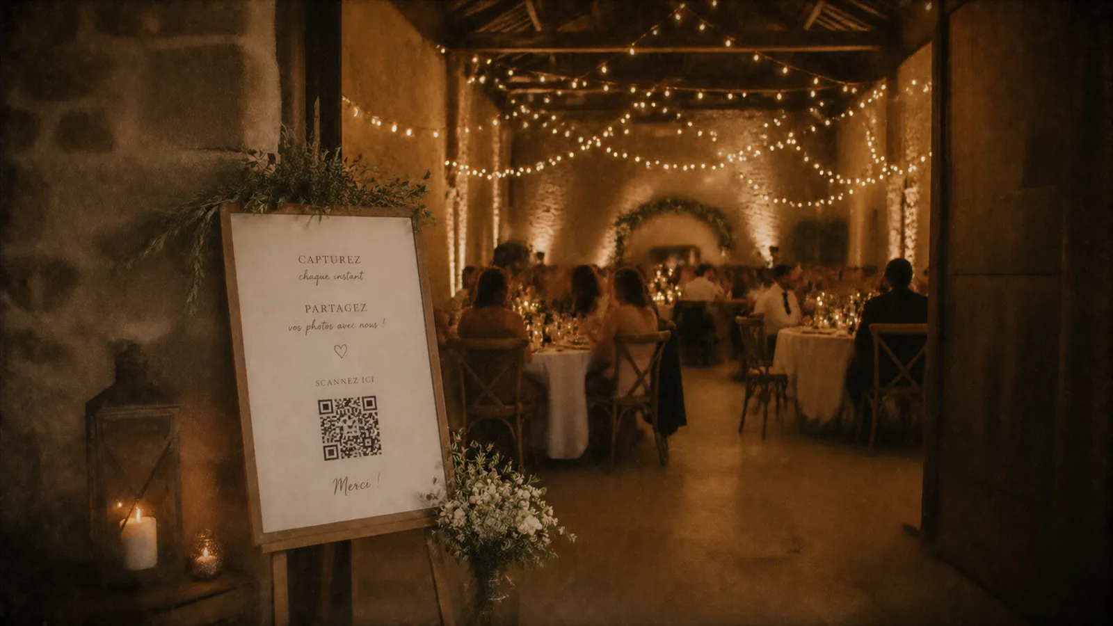 Une salle de mariage installée dans une grange
